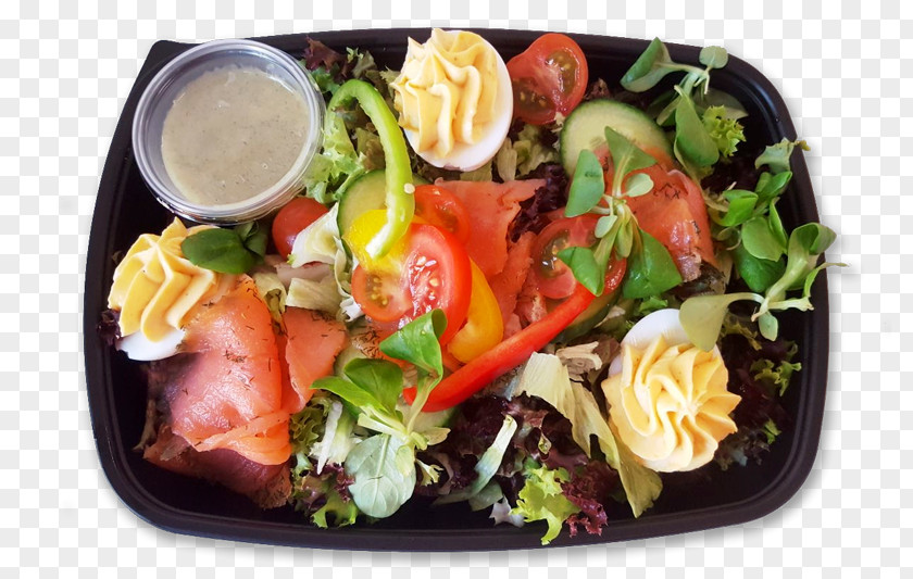 Salade Met Greek Salad Gravlax Smoked Salmon Hors D'oeuvre PNG