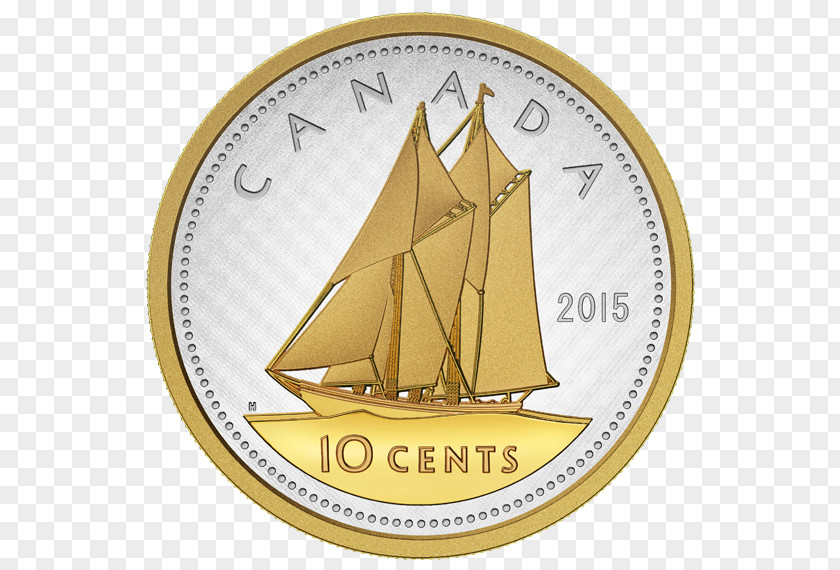 Coin Silver Canada Dime Cent PNG