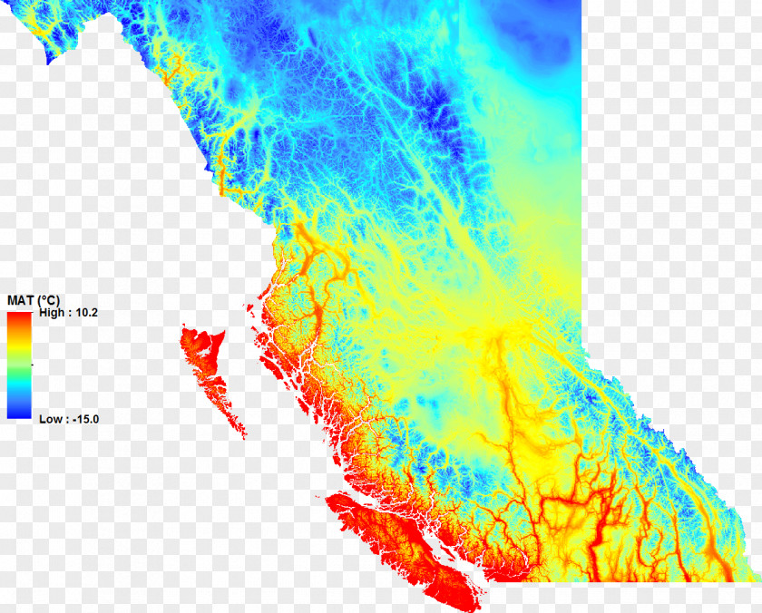 Map British Columbia Topographic Elevation Topography PNG