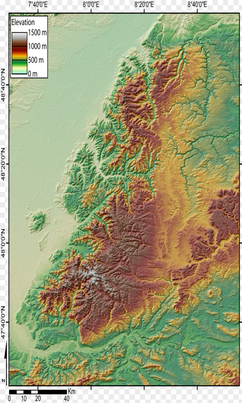 Populus Nigra Topography Digital Elevation Model February 27 Black Forest Map PNG