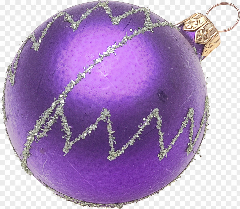 Sphere Magenta Christmas Ornament PNG