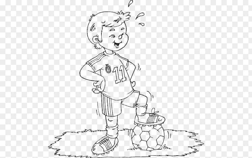 Standing? Coloring Book Football Child Boy PNG