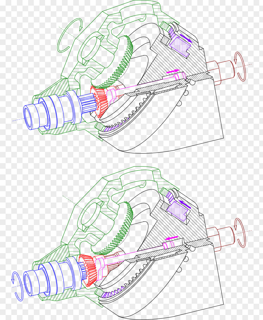 Tete Kinematics Tool Revolver Mechanism Material PNG