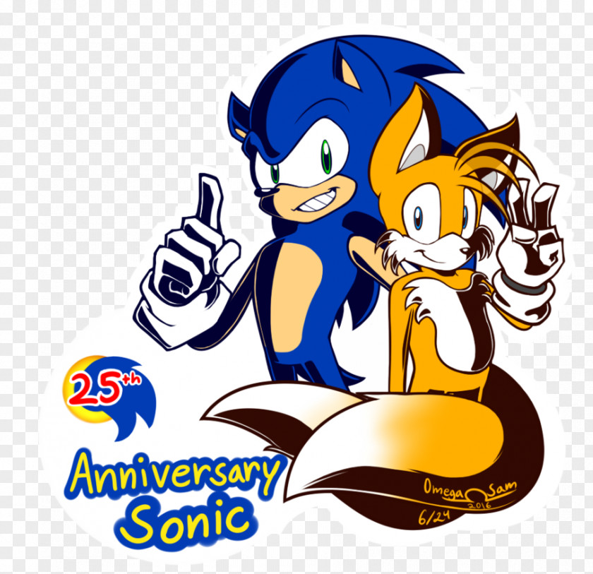 25th Anniversary Sonic Chaos Tails Sega Art Drawing PNG