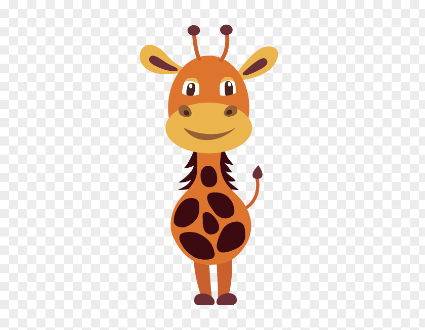 Deer Giant Panda Giraffe Cartoon Illustration PNG