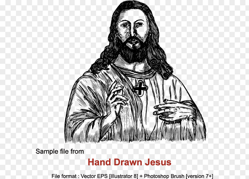 Jesus Sketch Praying Hands Drawing Cross PNG