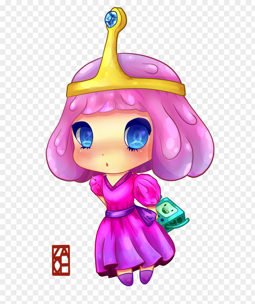 Princess Bubblegum Figurine Cartoon Pink M Doll PNG