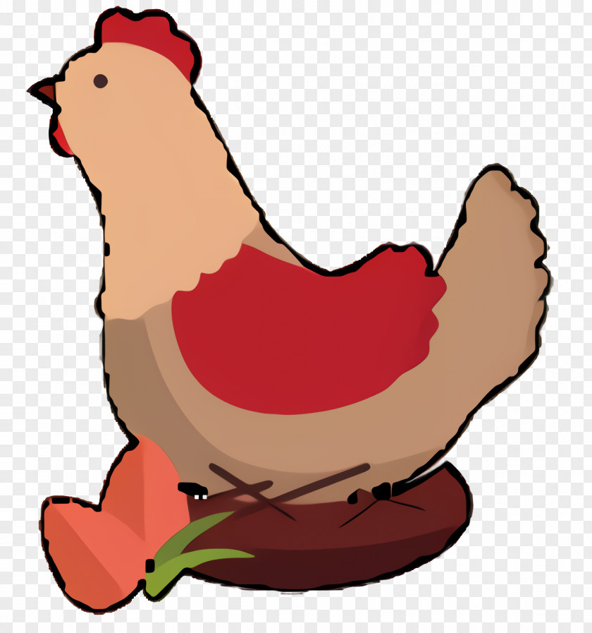 Comb Tail Chicken Cartoon PNG