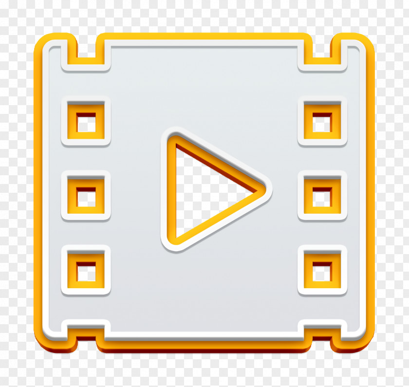 Strip Of Film With Play Symbol Icon Cinema PNG