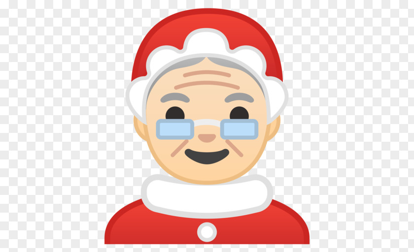 Android Oreo Mrs. Claus Human Skin Color Light PNG