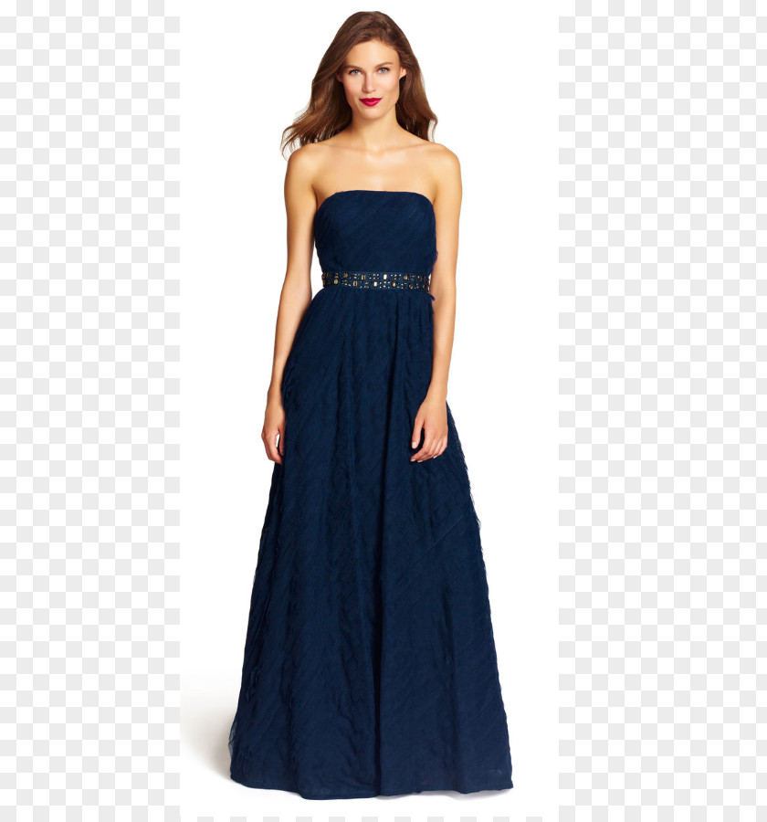 Blue Bridesmaid Dress Gown Shoulder Cocktail Party PNG