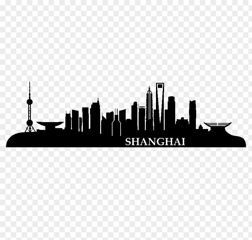 Building Shanghai Wall Decal Sticker PNG