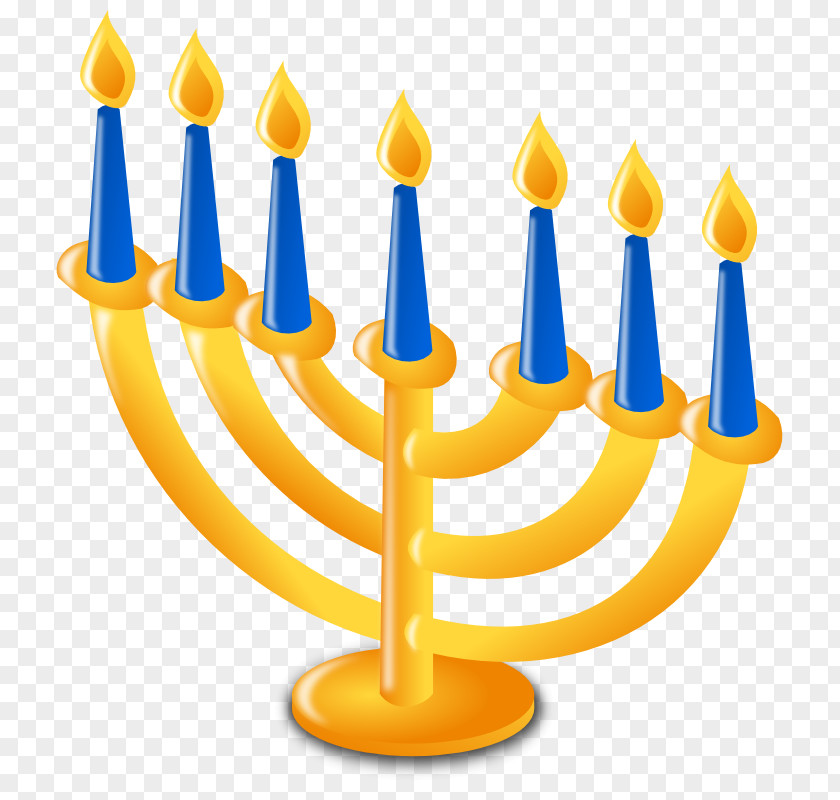 Clip On Candles Hanukkah Menorah Christmas Art PNG