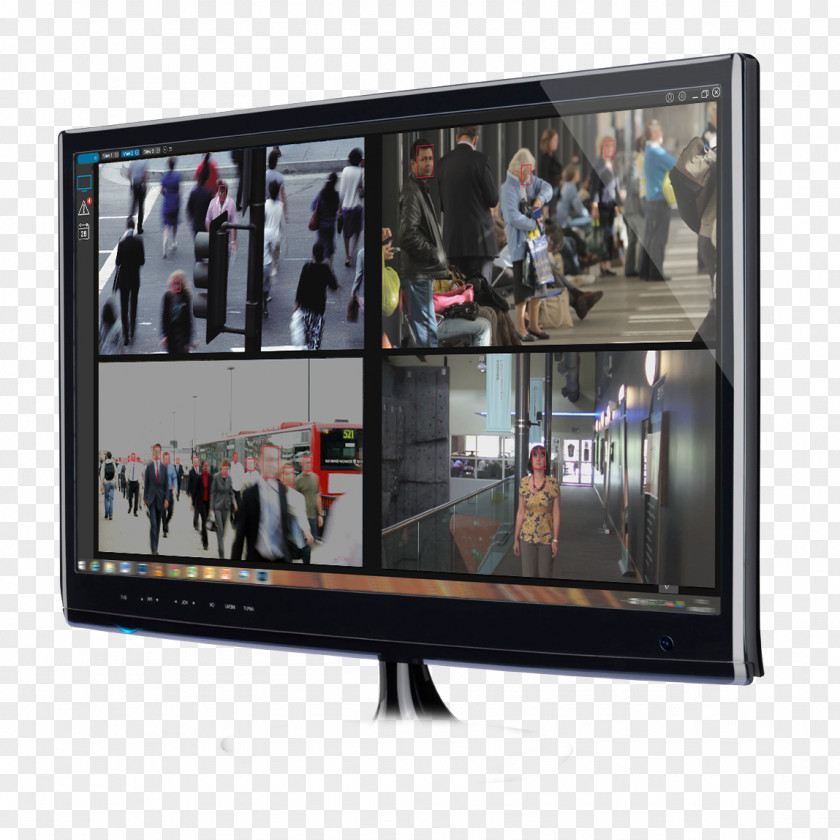 Digital Security LCD Television Computer Monitors Set LED-backlit PNG