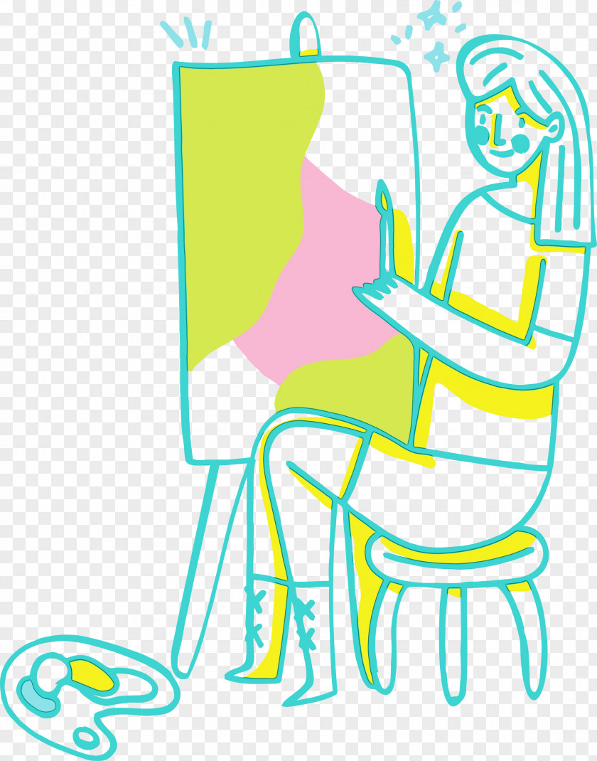 Line Art Cartoon Silhouette Deco Chair PNG