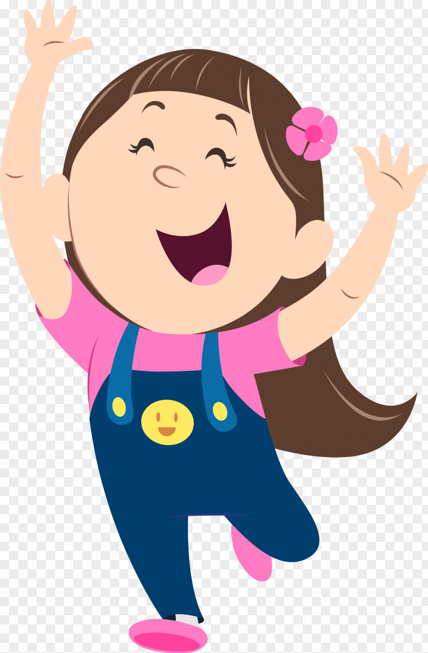 Cartoon Gesture Happy Smile Child PNG