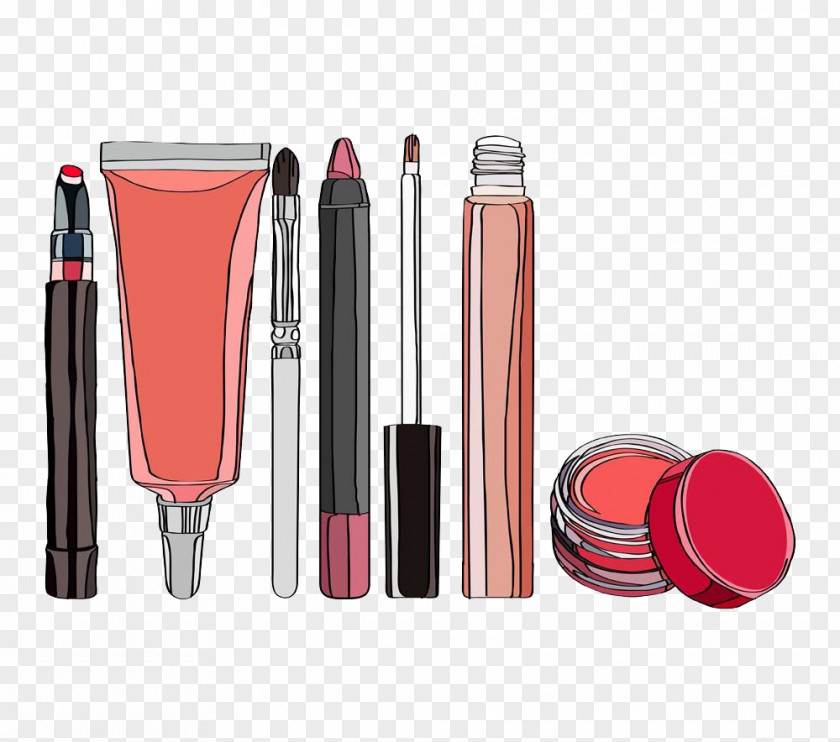 Cartoon MakeUp Tools HighDefinition Deduction Material Lip Balm Gloss ChapStick Clip Art PNG