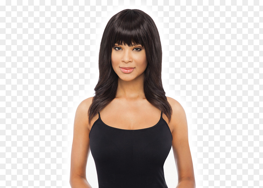Hair Lace Wig Black Bangs Artificial Integrations PNG