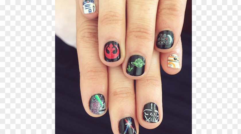 Manicure Nail Art R2-D2 Anakin Skywalker Star Wars PNG