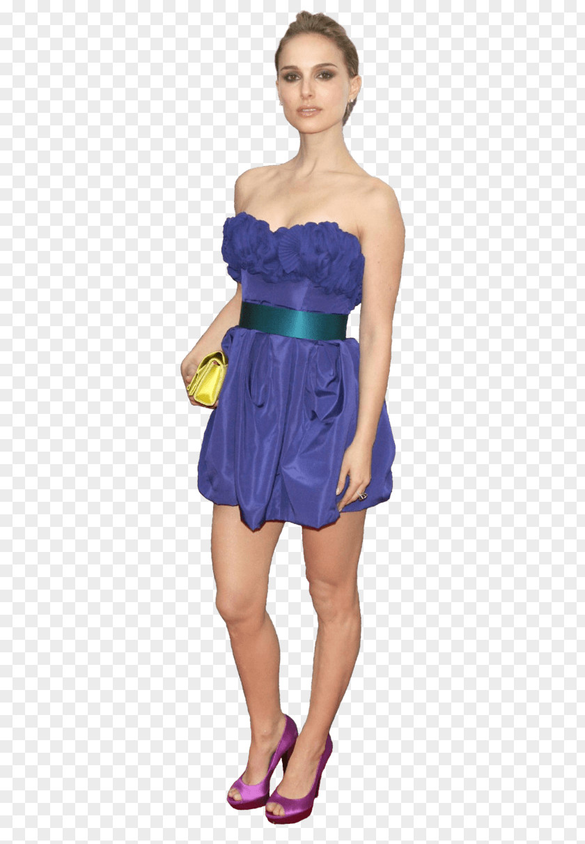 Natalie Portman Purple Dress PNG Dress, woman wearing purple strapless dress clipart PNG