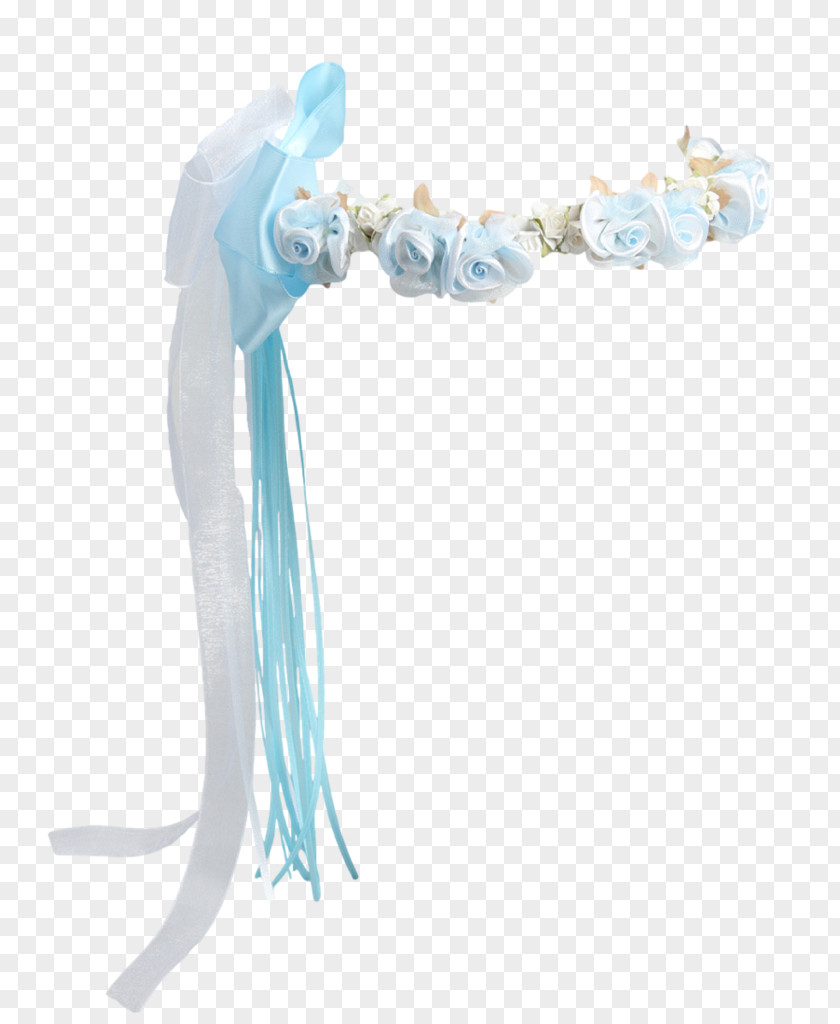 Baby Breath Wreath Satin Flower Light Blue PNG