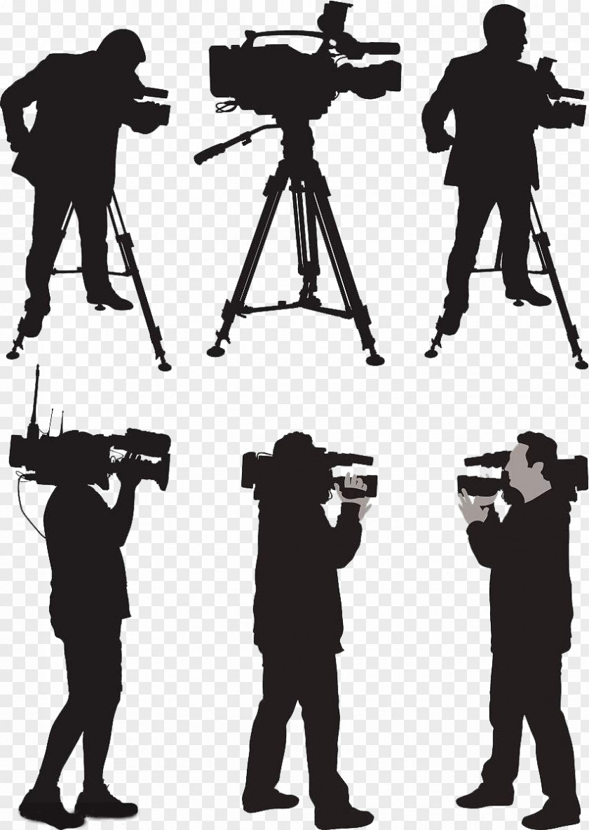 Camera Reporter Silhouette Operator News Illustration PNG
