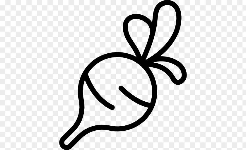 Radish Leaf Line Art White Clip PNG