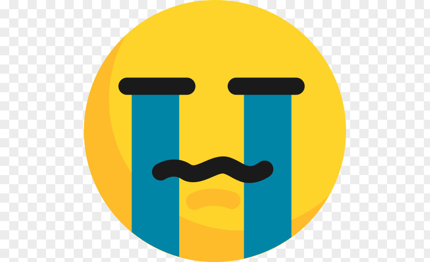 Sad Crying Emoji Transparent Clipart. PNG