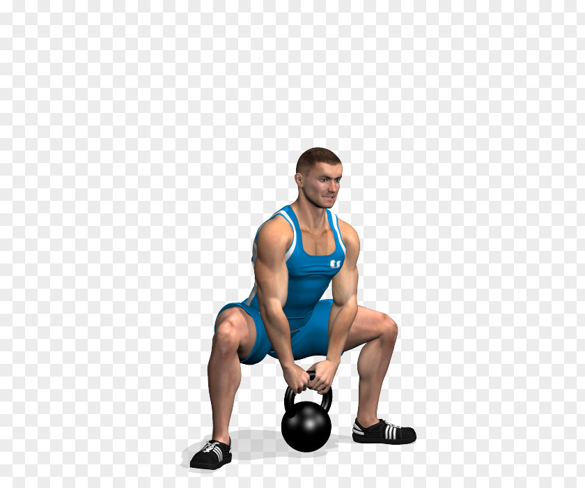 Sumo Physical Fitness Squat Kettlebell Exercise Gluteal Muscles PNG