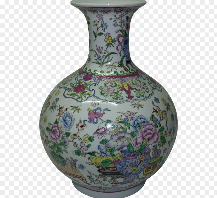 Vase Pottery Porcelain Purple PNG