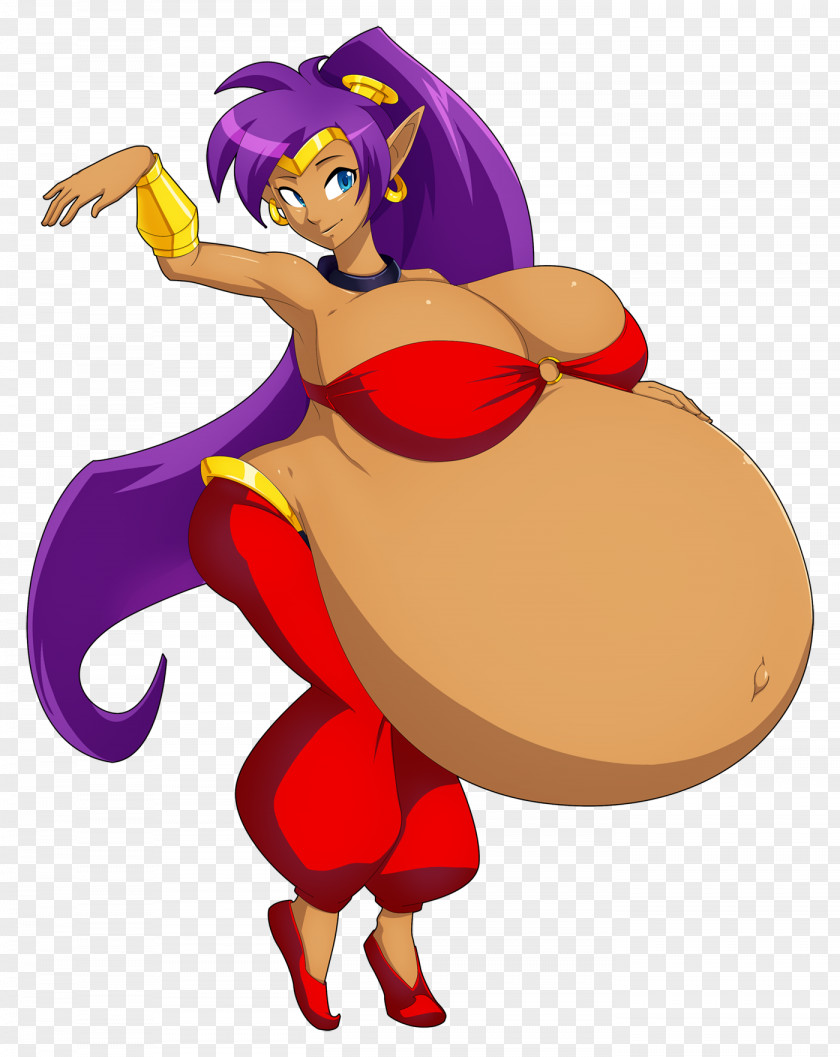 Shantae: Half-Genie Hero Art Know Your Meme Pregnancy PNG Pregnancy, belly clipart PNG
