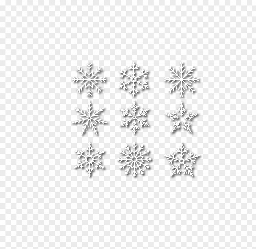 9 Kinds Of Snowflakes Paper Snowflake Computer File PNG