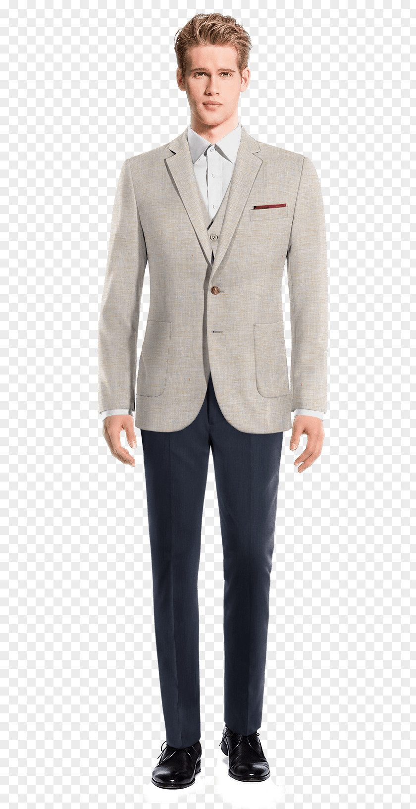 Beige Trousers Suit Pants Chino Cloth Waistcoat Sport Coat PNG
