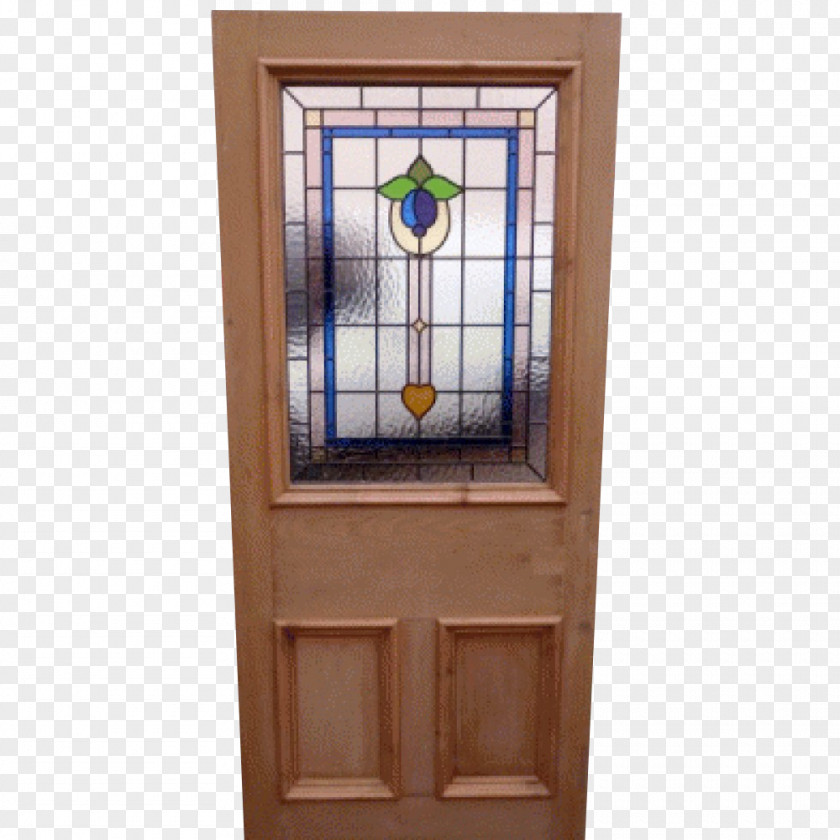Glass Door Window Stained Edwardian Era PNG