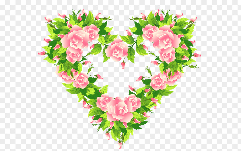 Luhan Background Heart Rose Floral Design Pink Flowers PNG