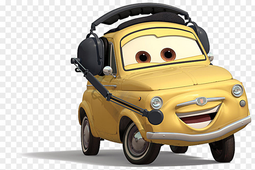 Wearing Headphones Cartoon Car Cars 2 Mater-National Championship Luigi PNG