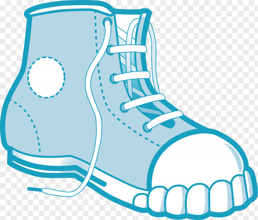 Dreamy Blue Shoes Boot Shoe Clip Art PNG
