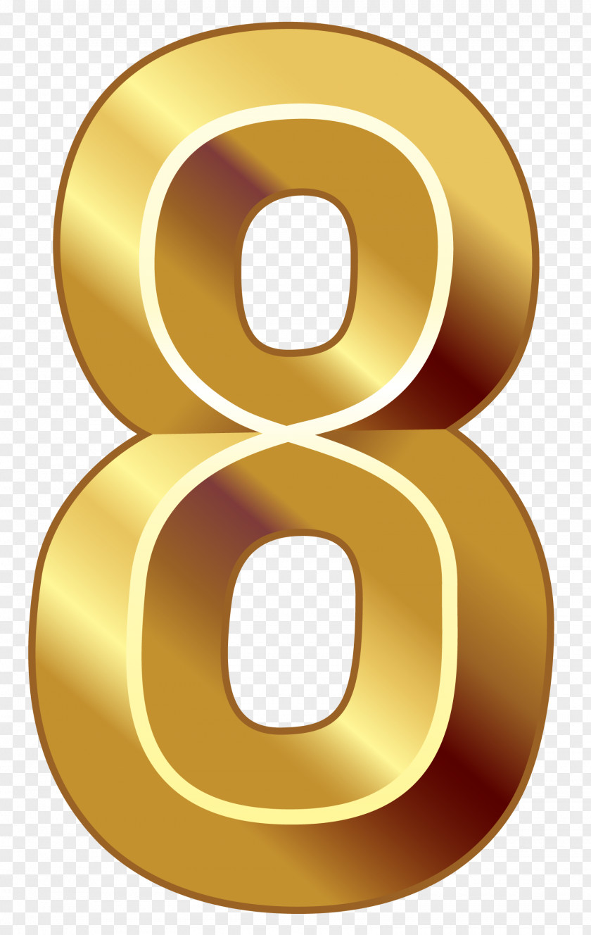 NUMBERS Gold Number Clip Art PNG