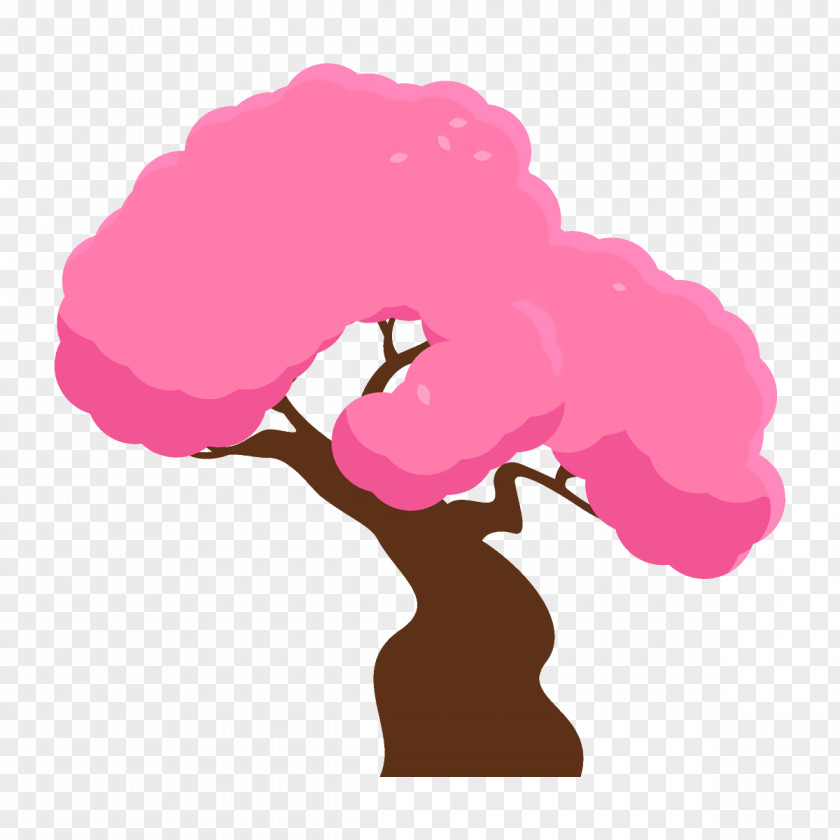 Silhouette Cloud Pink Tree Clip Art Material Property Plant PNG