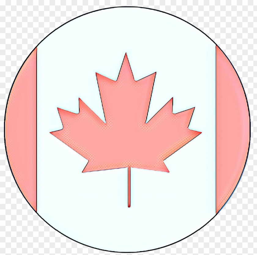 Plane Peach Canada Maple Leaf PNG