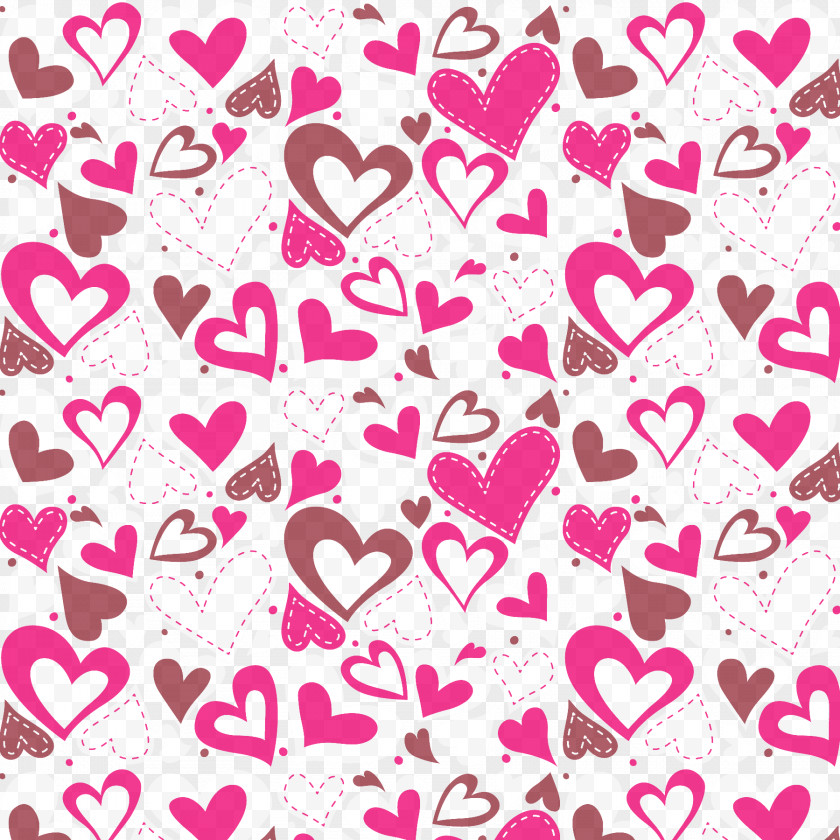 Valentine Hearts Background Vector Valentine's Day Heart Euclidean PNG