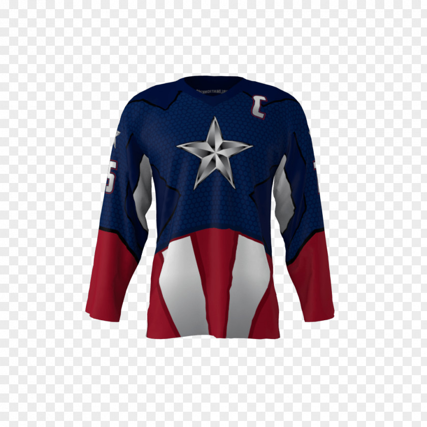 Captain America Hockey Jersey Ice Baseball Uniform Cycling PNG