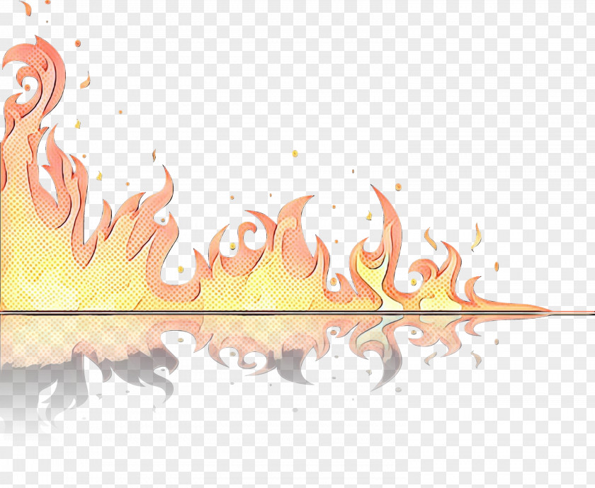 Flame Text Font Line Graphic Design PNG