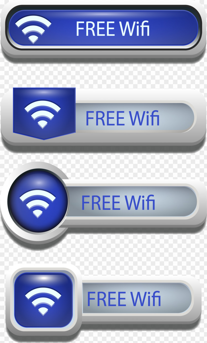Blue Free Internet Wireless Network Wi-Fi Router Icon PNG