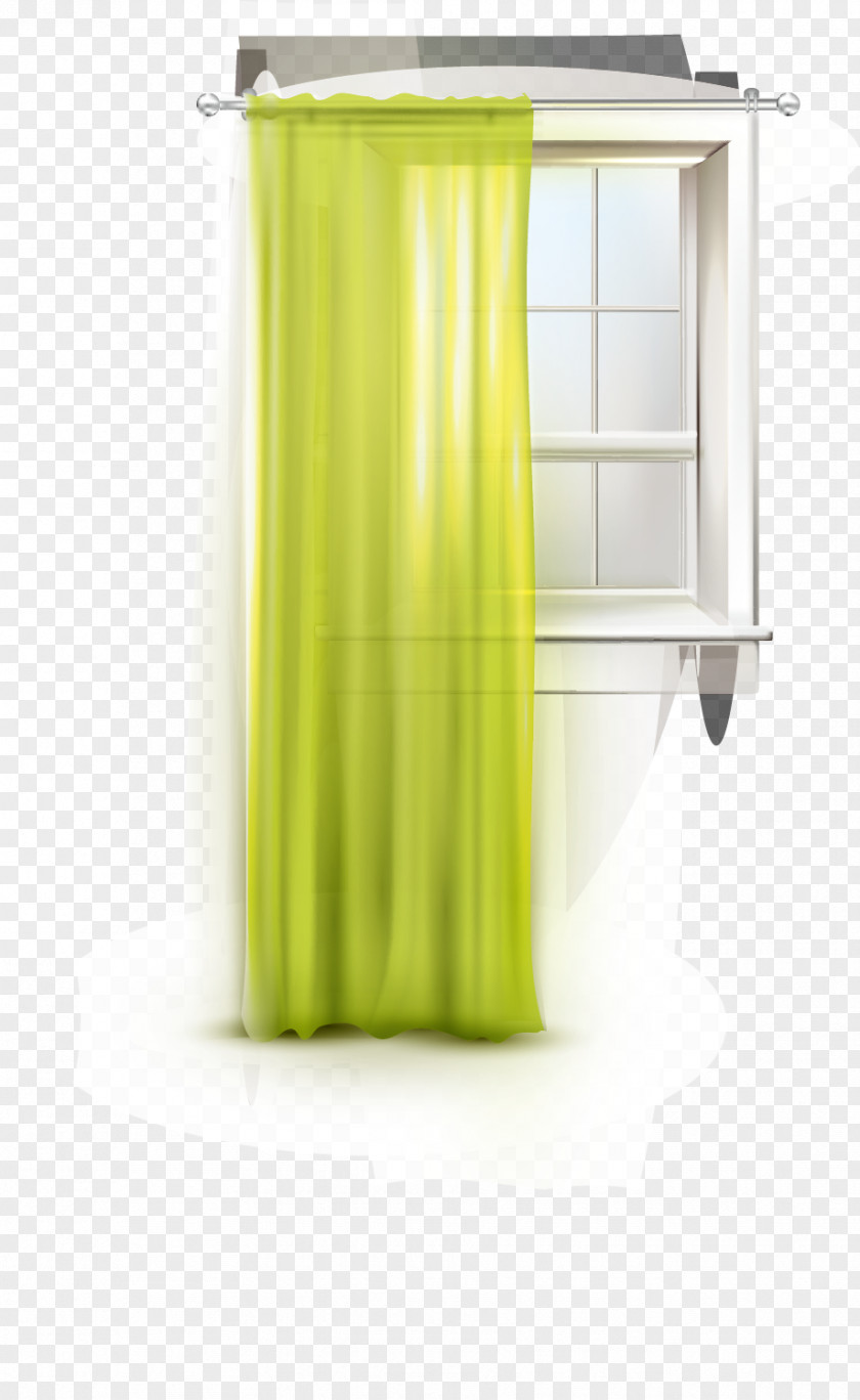 Window Curtains Curtain Green Designer PNG
