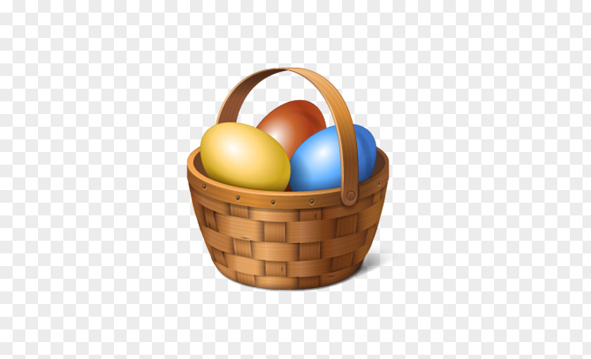 Bamboo Basket Egg Easter Bunny Cake PNG