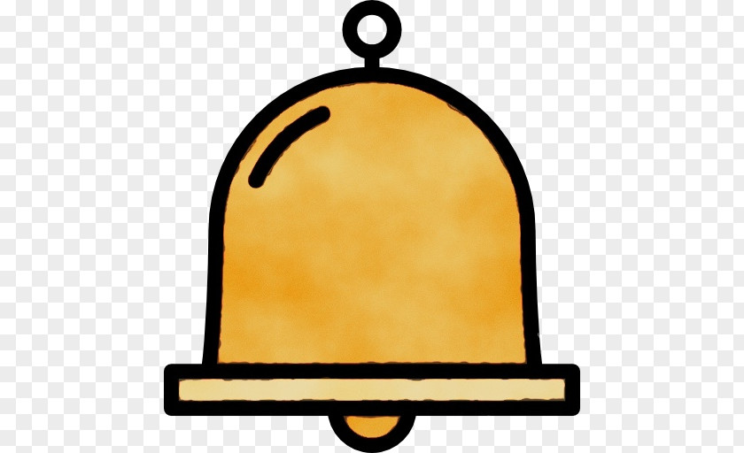 Bell Yellow Watercolor Cartoon PNG