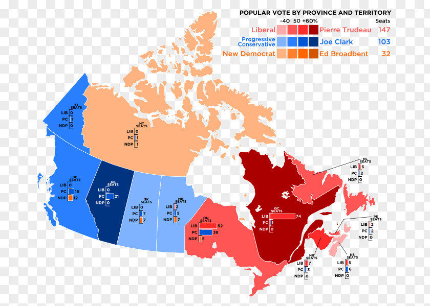 Canada Canadian Federal Election, 1980 1993 1958 Map PNG