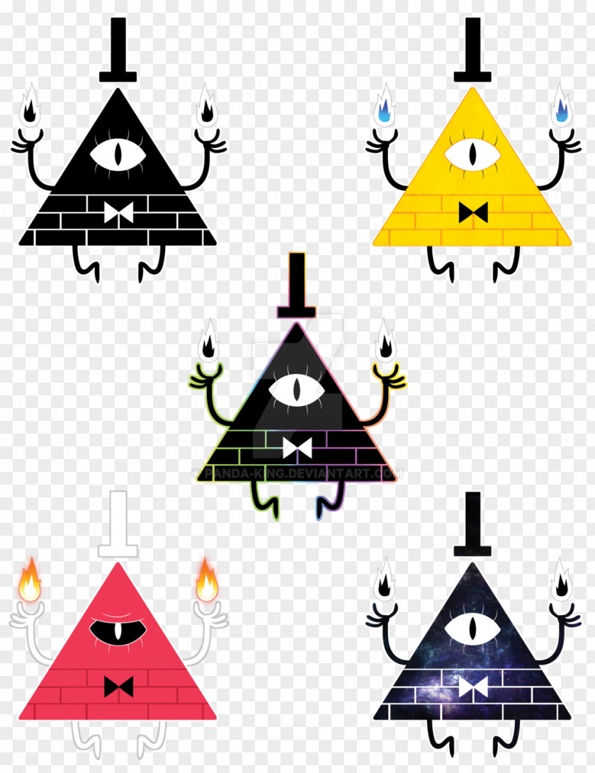 Bill Cipher Art Color Drawing PNG