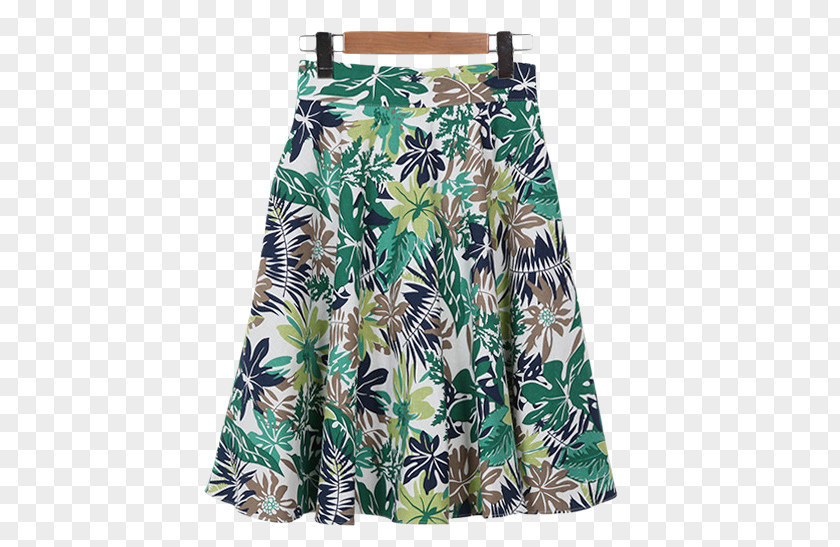 Green Tropical Clothing Trunks Shorts Skirt Waist PNG